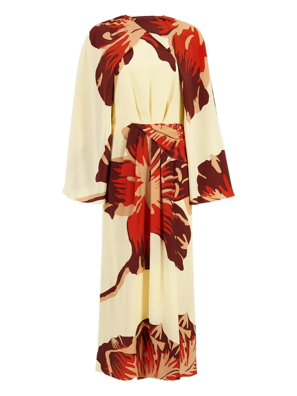 Johanna Ortiz Odyssey floral-print midi dress - ニュートラル Johanna Ortiz Odyssey floral-print midi dress - ニュートラル