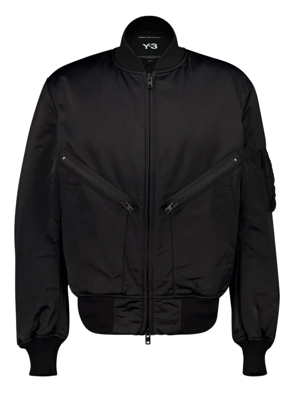 Y-3 Zipped-pocket Bomber Jacket In Black