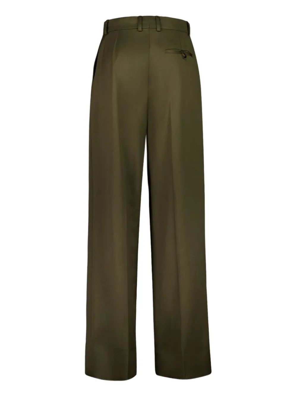 Stella McCartney pleated wool trousers - Groen