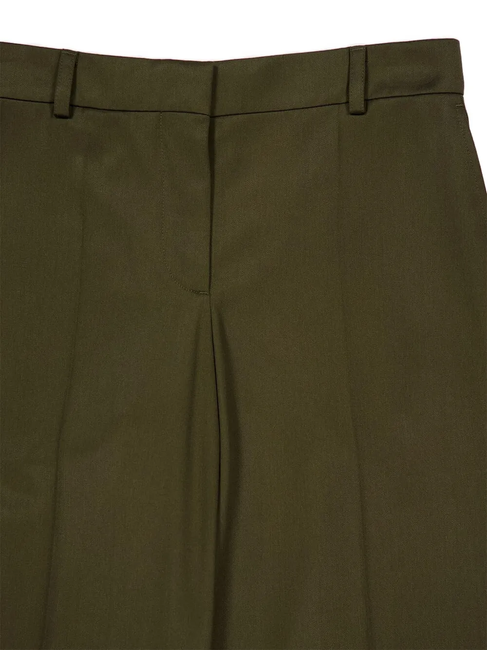 Stella Mccartney Shiny Tailoring Loose Trousers In Green