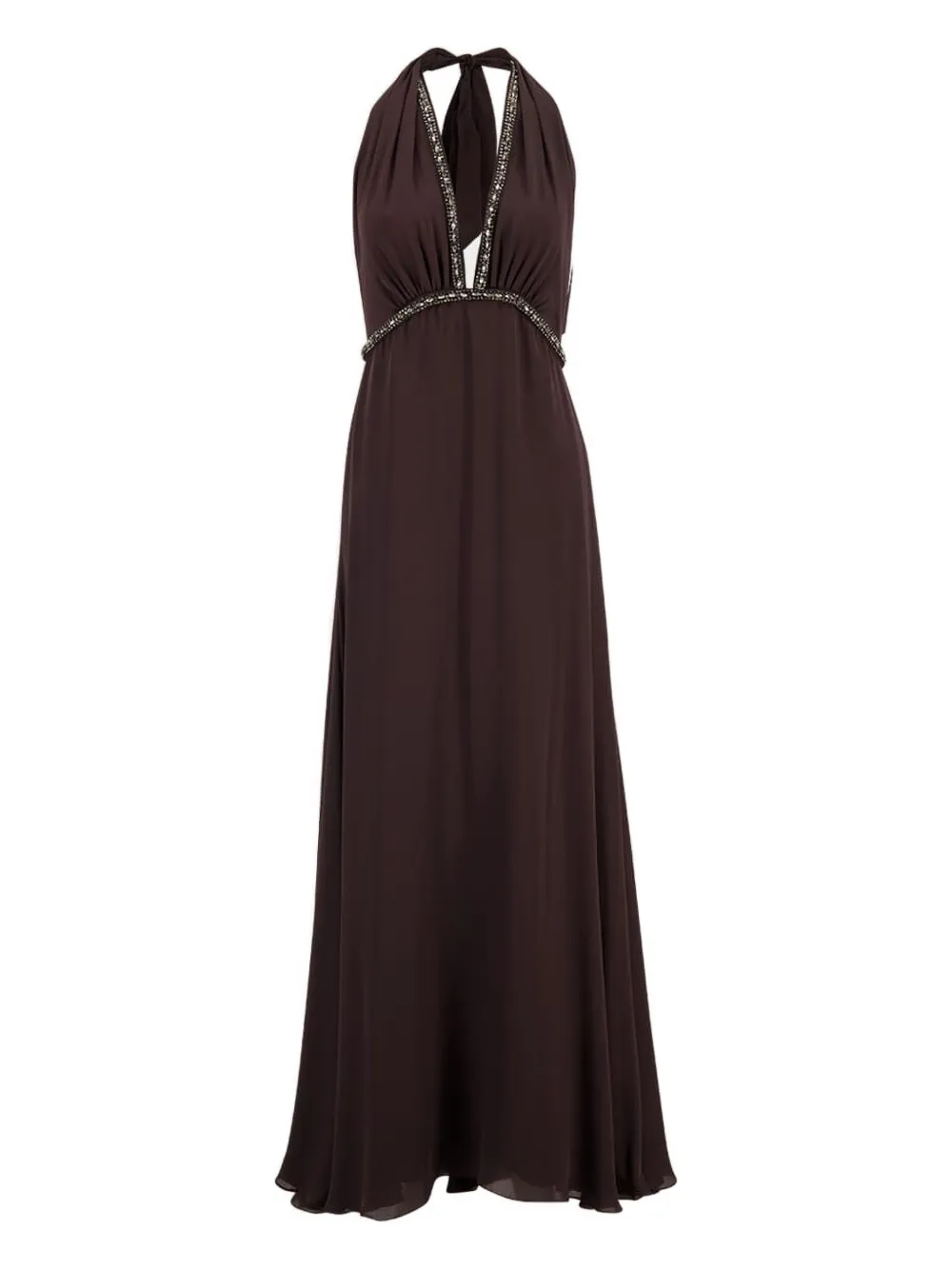 Johanna Ortiz New Destiny maxi-jurk met halternek Bruin