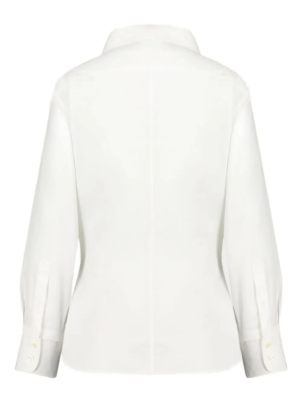 Stella McCartney long-sleeve button-up cotton poplin shirt - Wit