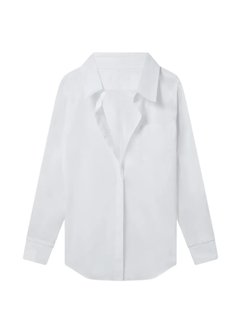 Stella McCartney long-sleeve button-up cotton poplin shirt - White