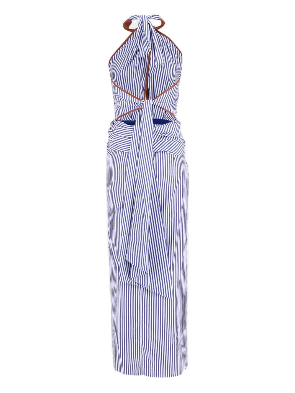 Johanna Ortiz Centro Del Cielo striped halter-neck midi dress - Paars