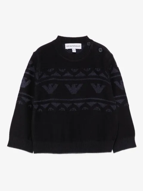 Emporio Armani Kids suéter tejido con motivo de águila