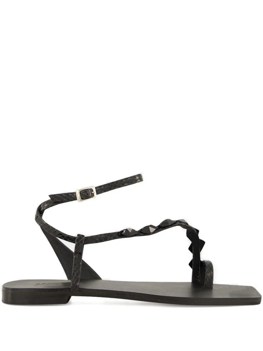 Johanna Ortiz Dazzling Crest crystal-embellished flat sandals | Black | Image 1