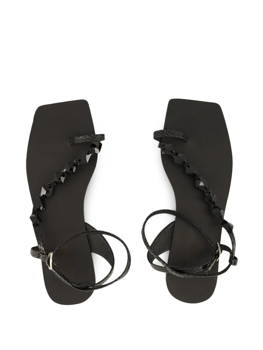 Johanna Ortiz Dazzling Crest sandalen verfraaid met kristallen Zwart