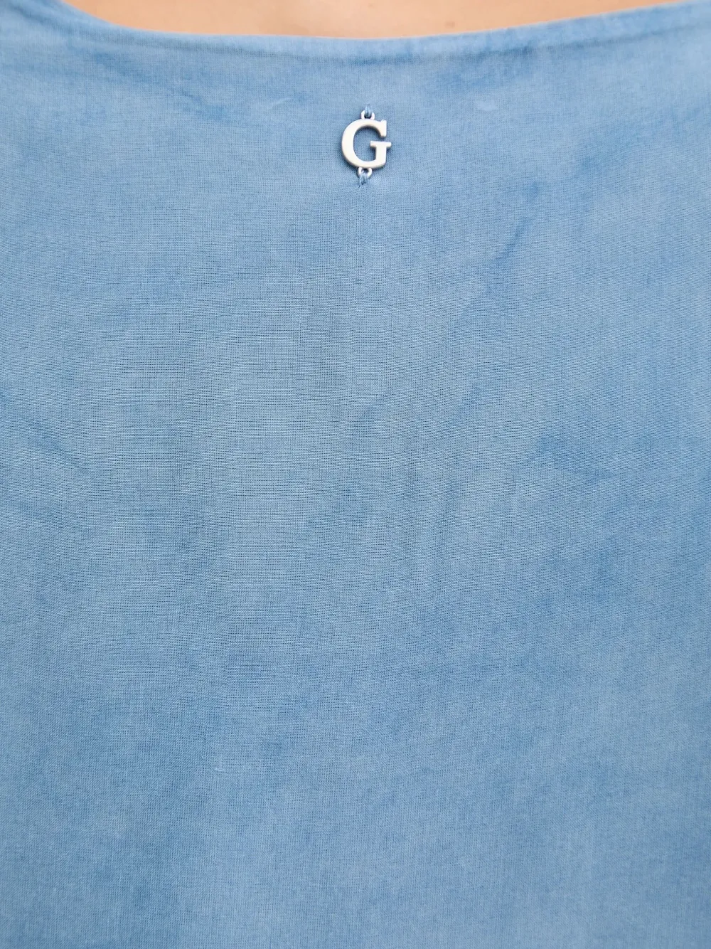 GUESS USA Verfraaide top met ballonmouwen Blauw