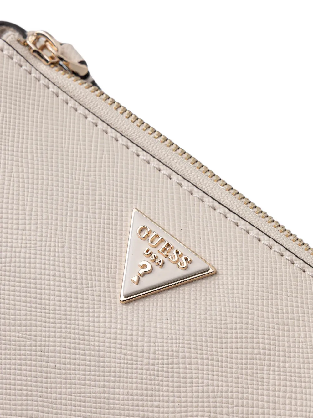 Guess Usa Triangle Logo Cross Body Bag In Neutral