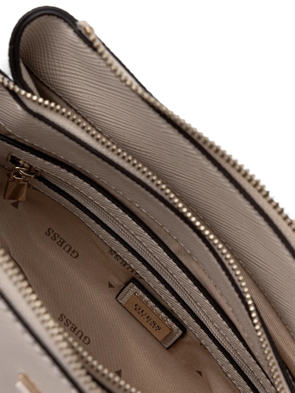 Guess Usa Triangle Logo Cross Body Bag In Neutral