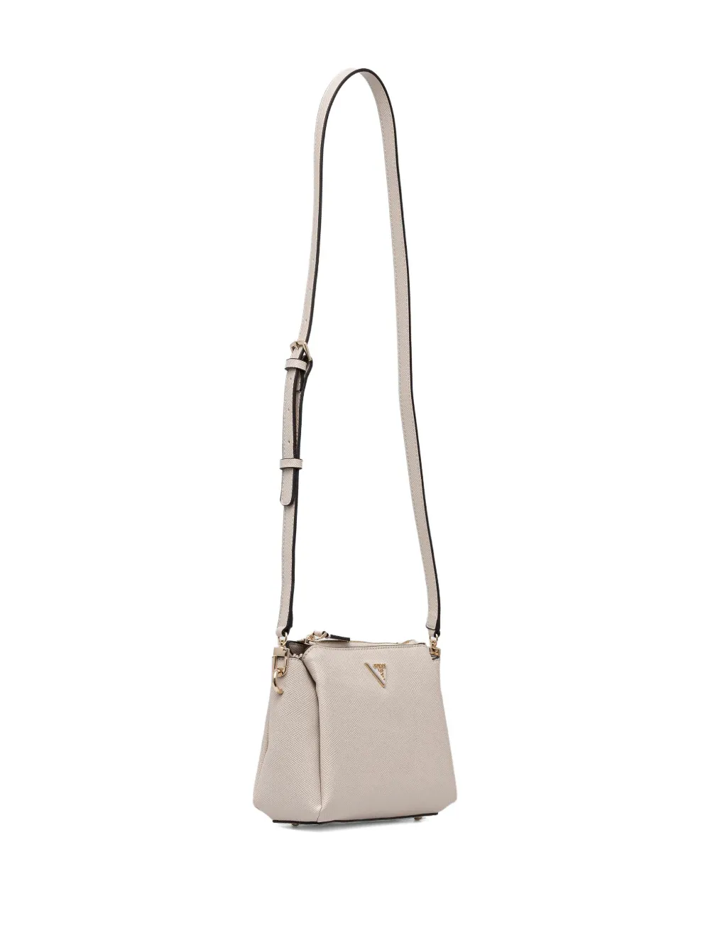 Guess Usa Triangle Logo Cross Body Bag In Neutral