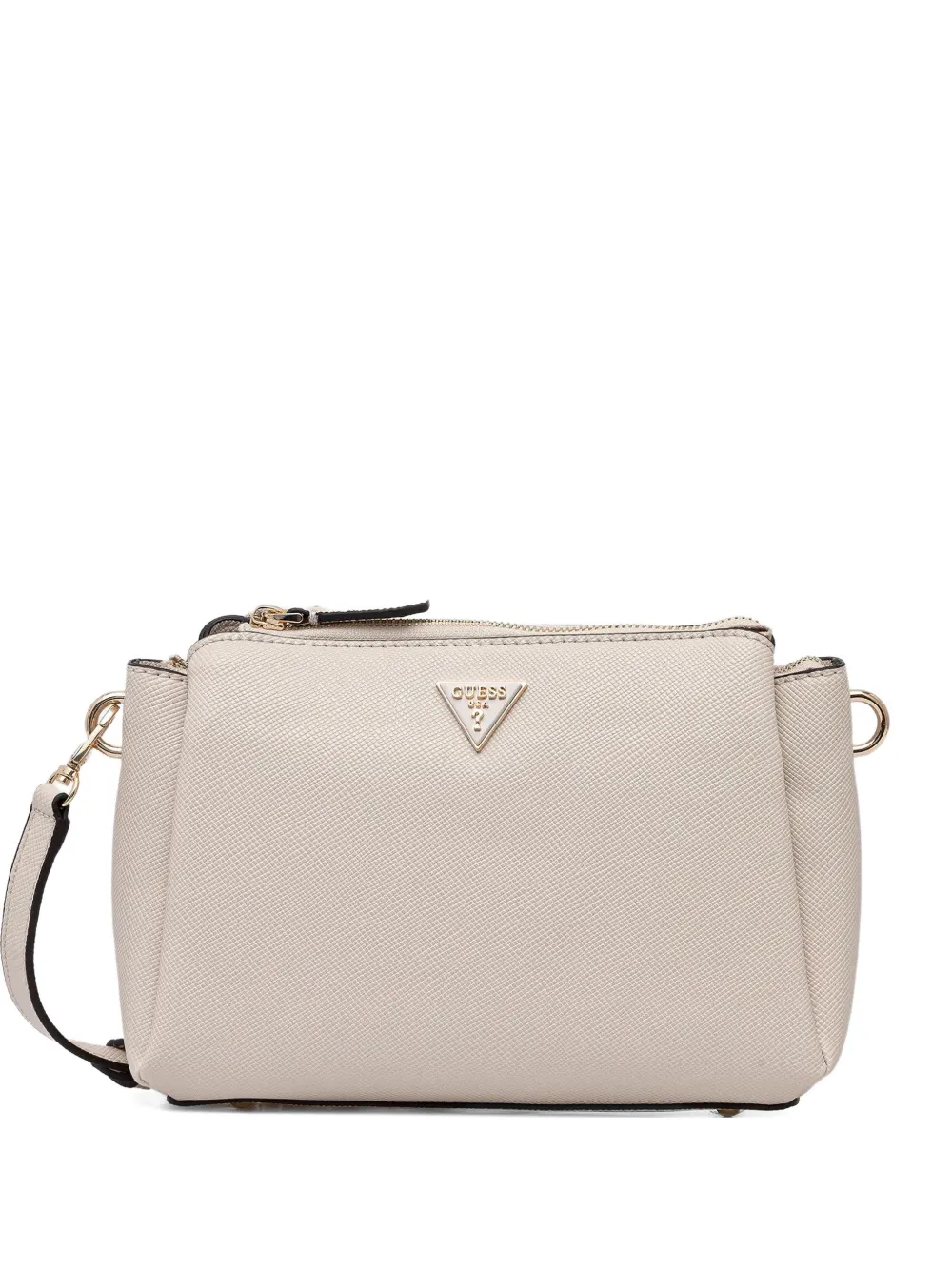 Guess Usa Triangle Logo Cross Body Bag In Neutral
