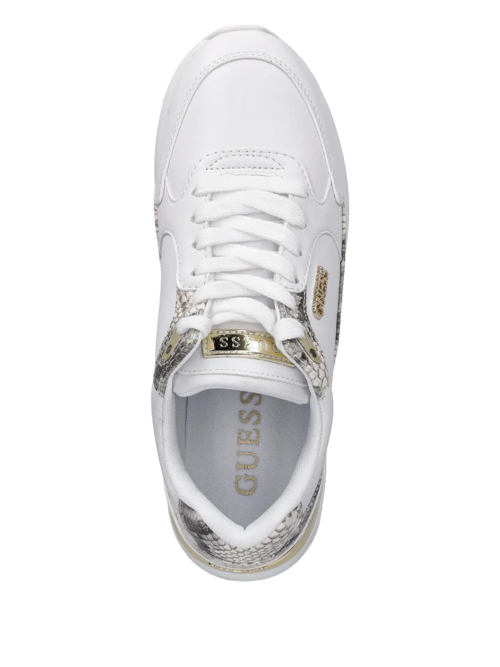 Guess Usa Logo-detail Sneakers In White