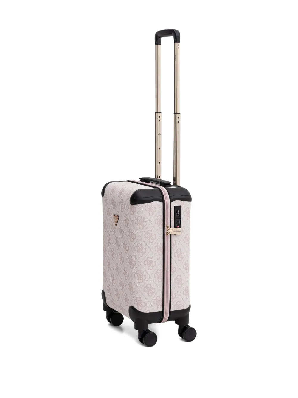 Guess Usa Berta 4g Logo-monogram Trolley Case In Metallic