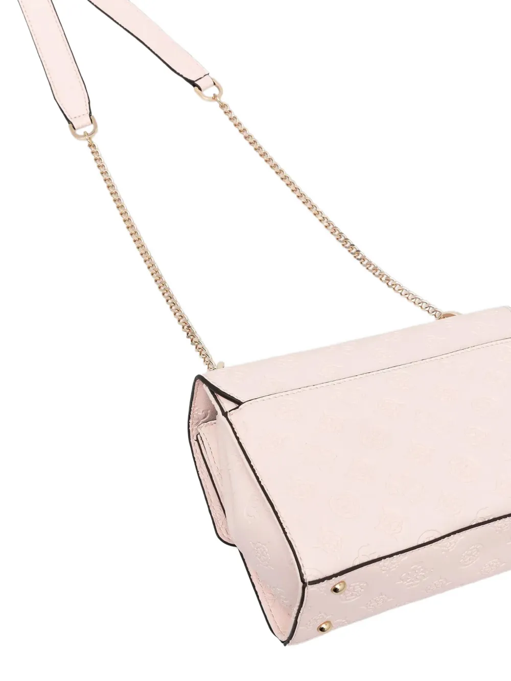 Guess Usa Mini Phoebe 4g Logo-embossed Crossbody Bag In Pink