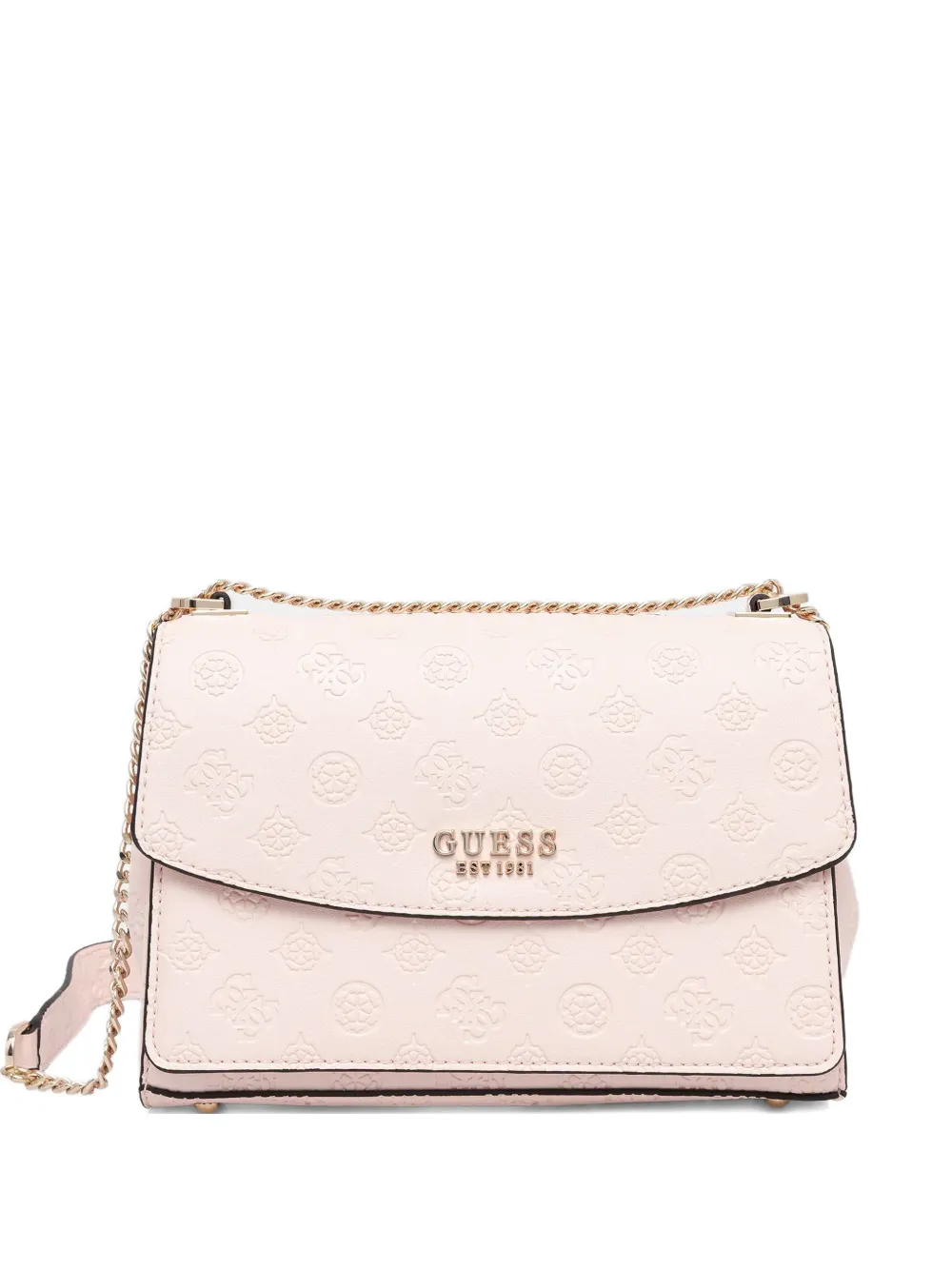 Guess Usa Mini Phoebe 4g Logo-embossed Crossbody Bag In Pink