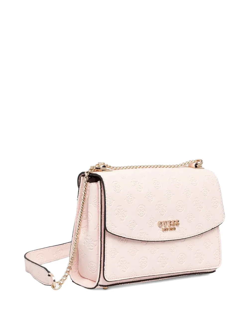 Guess Usa Mini Phoebe 4g Logo-embossed Crossbody Bag In Pink