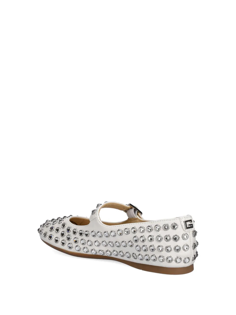 GUESS USA studded ballet flats Wit