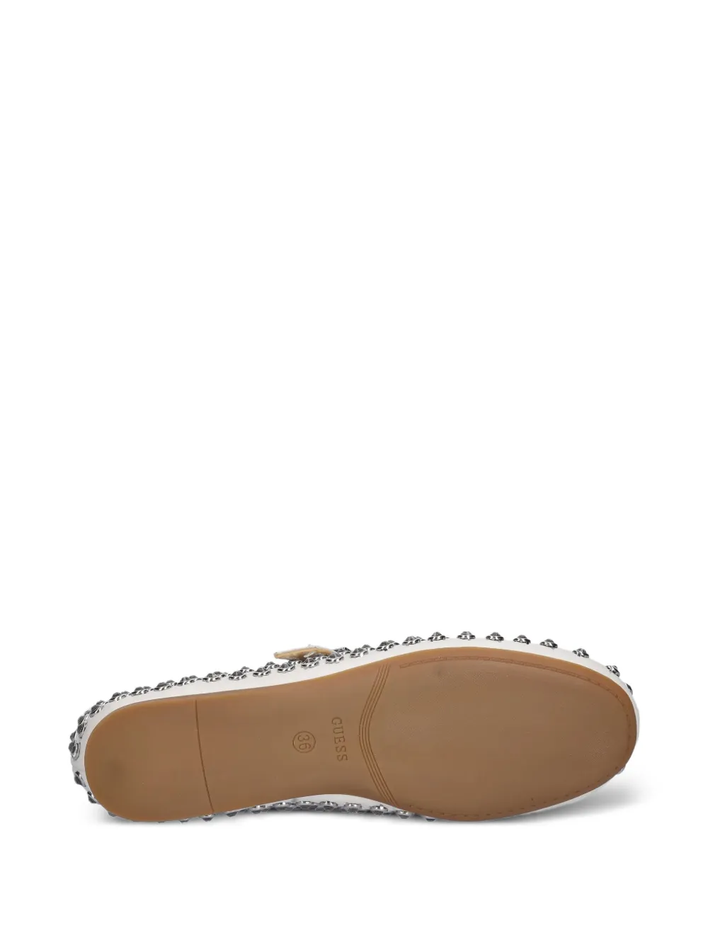 GUESS USA studded ballet flats Wit