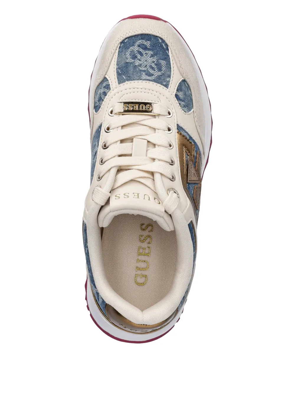 Guess Usa Korenzo 4g Logo-print Sneakers In Neutral