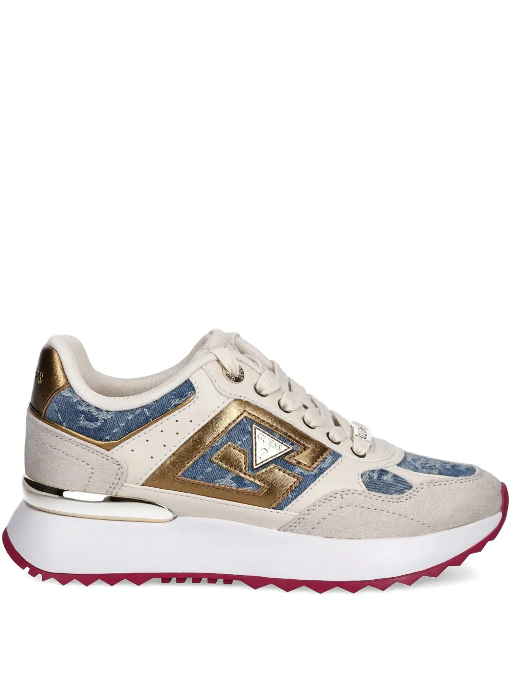 Guess Usa Korenzo 4g Logo-print Sneakers In Neutral