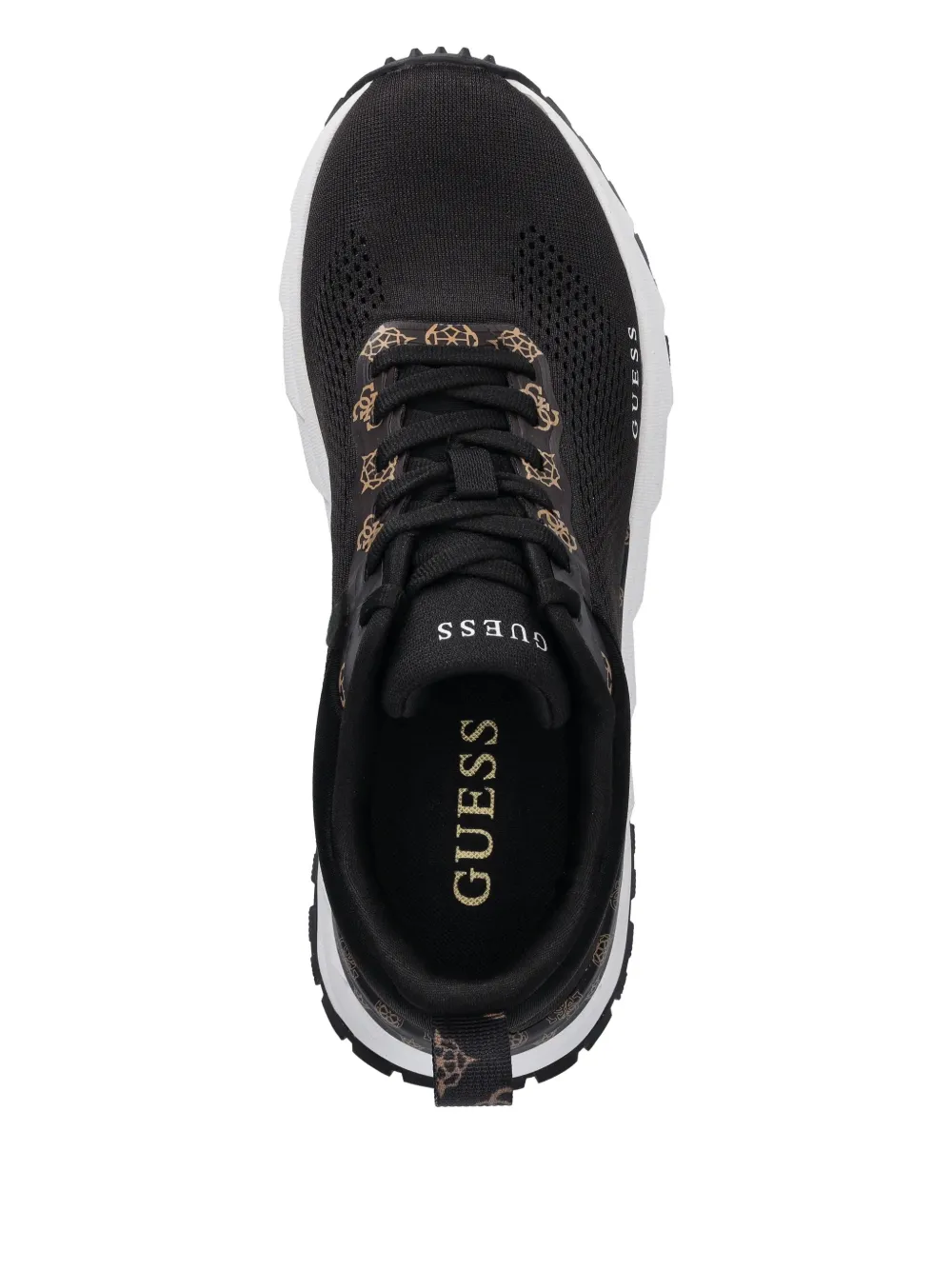 Guess Usa 75mm Logo-print Sneakers In Black