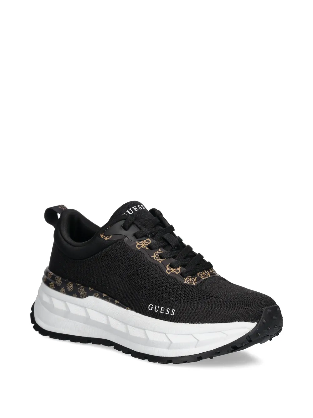 Guess Usa 75mm Logo-print Sneakers In Black