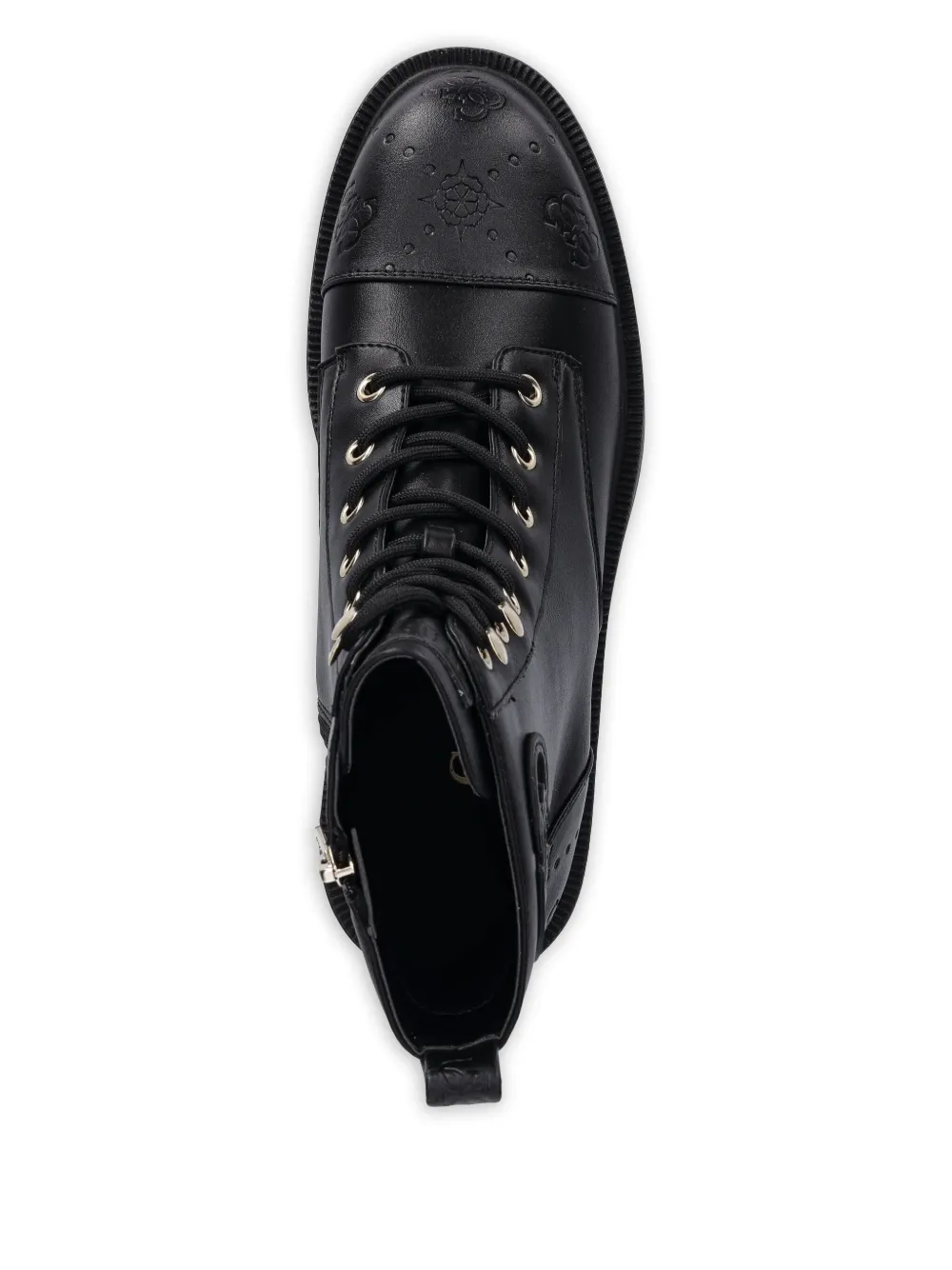 GUESS USA logo-embellished lace-up boots Black