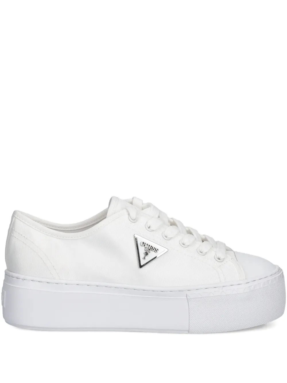 GUESS USA Sneakers met plateauzool en logoplakkaat Wit