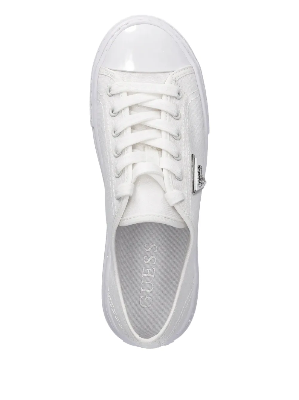 GUESS USA Sneakers met plateauzool en logoplakkaat Wit