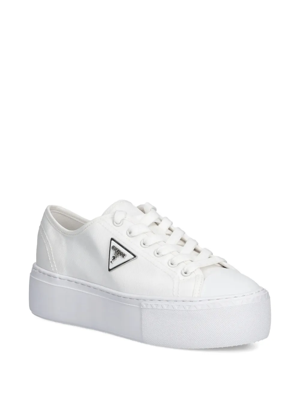 GUESS USA Sneakers met plateauzool en logoplakkaat Wit