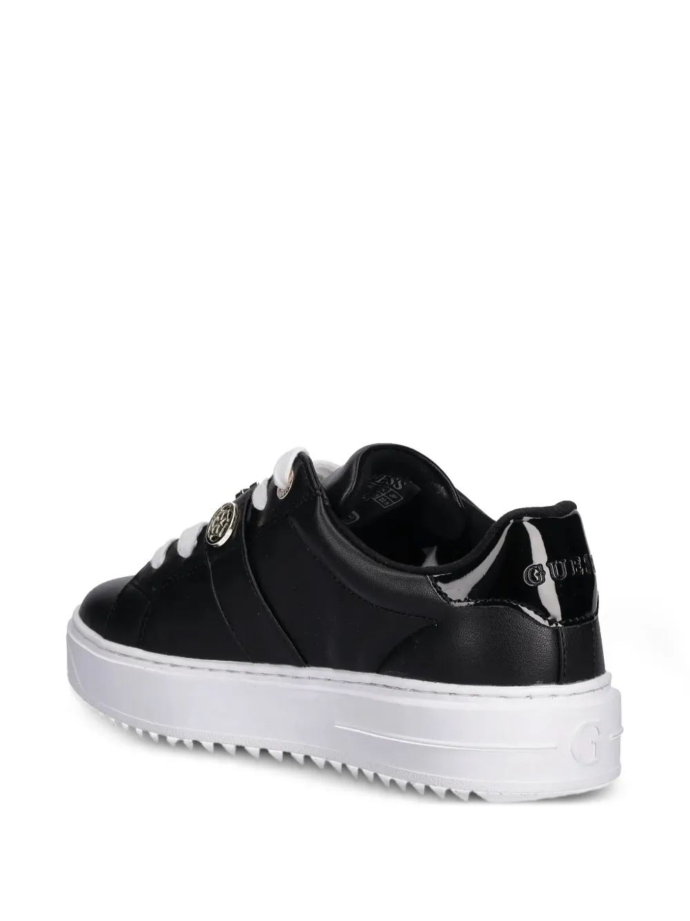 GUESS USA Sneakers met logoplakkaat en bandje Zwart