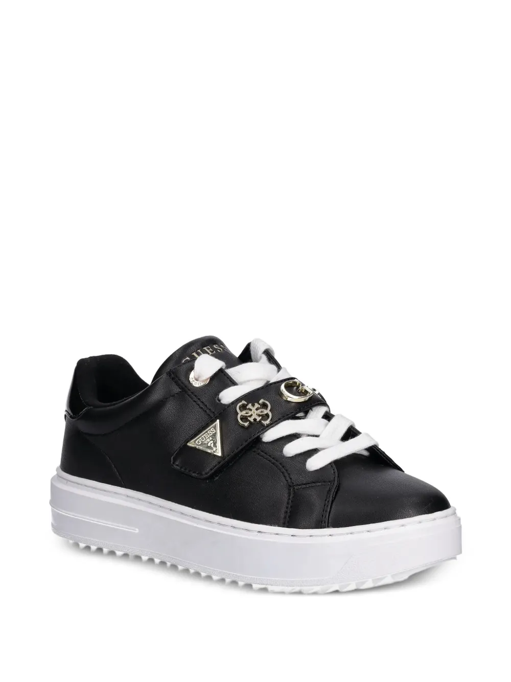 GUESS USA Sneakers met logoplakkaat en bandje - Zwart