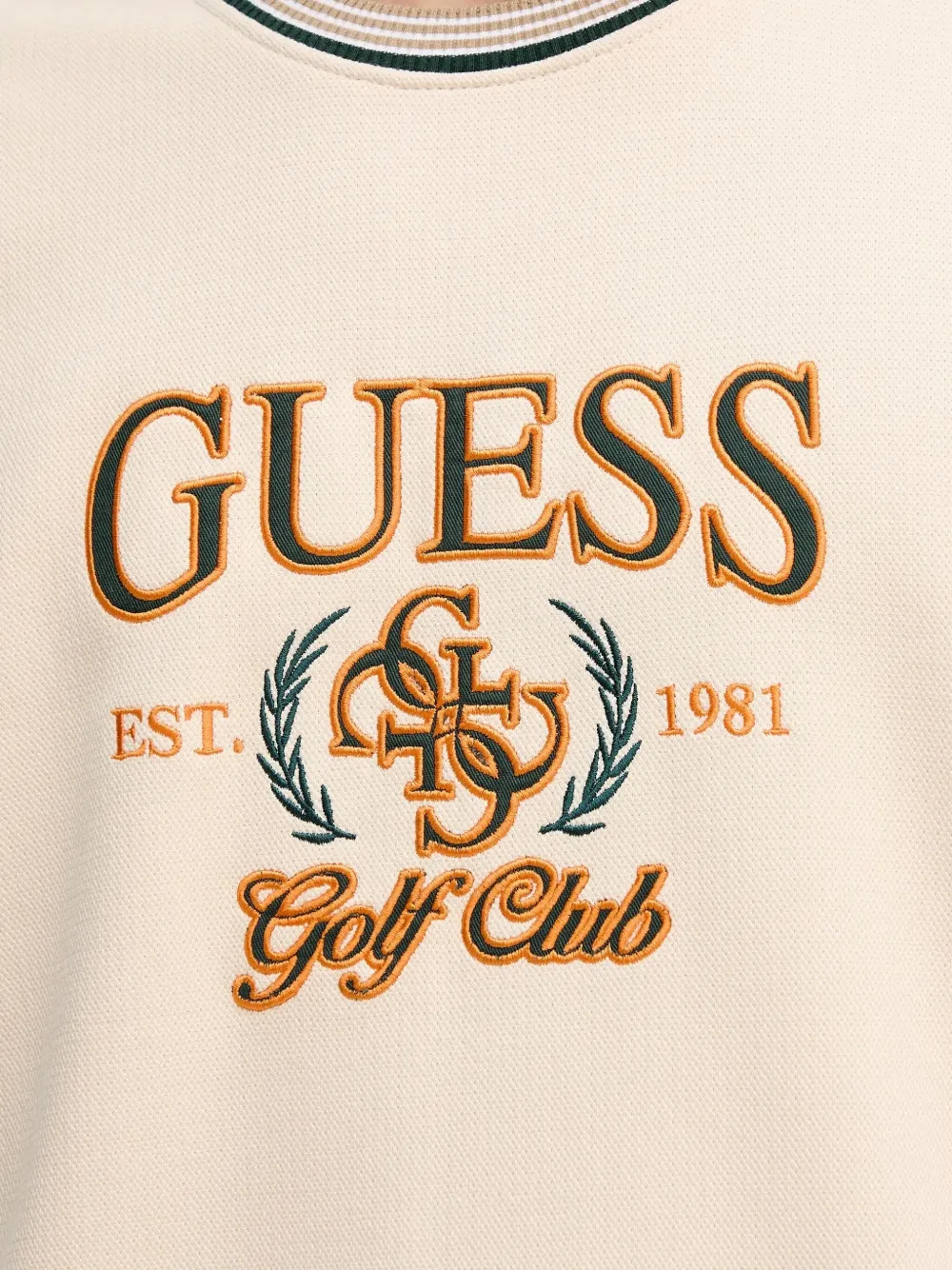 GUESS USA Sweater met geborduurd logo Beige