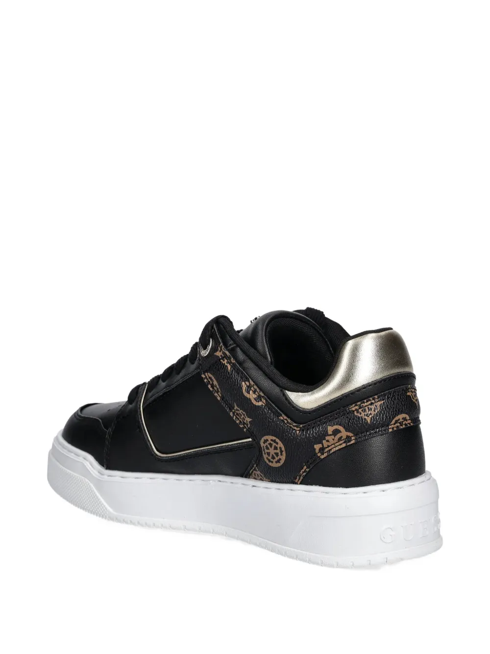 Guess Usa Logo-print Sneakers In Black