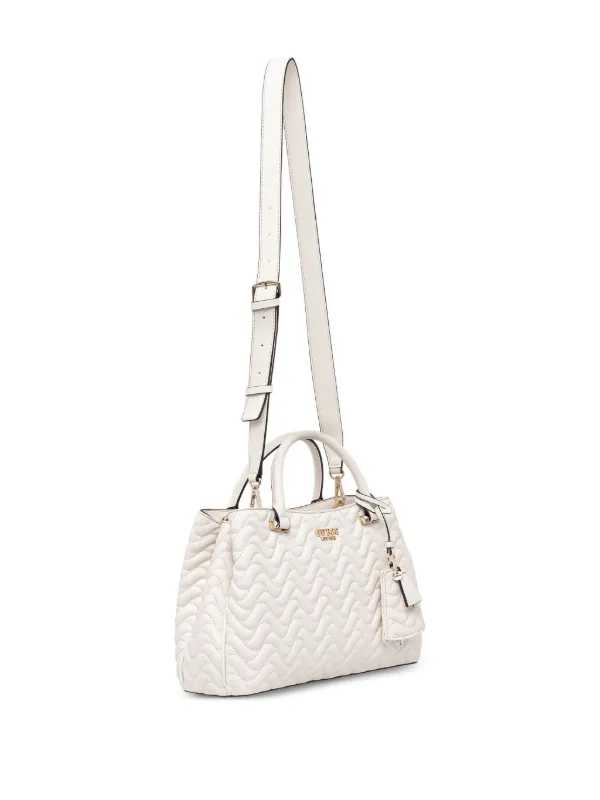 GUESS USA Quilted Satchel Bag White FARFETCH PH