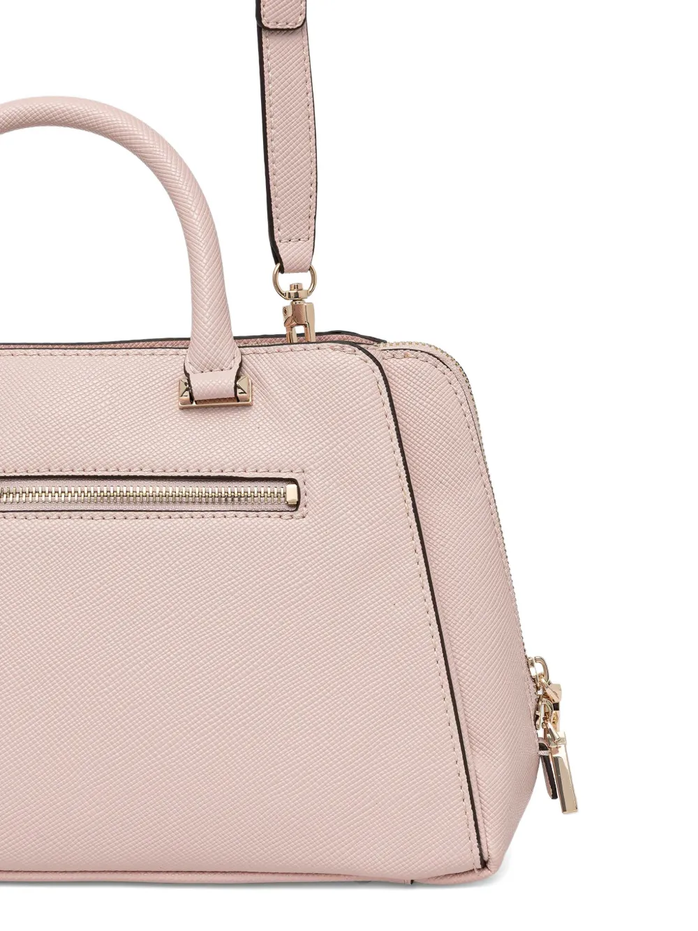 Guess Usa Top Handle Charm Satchel In Pink
