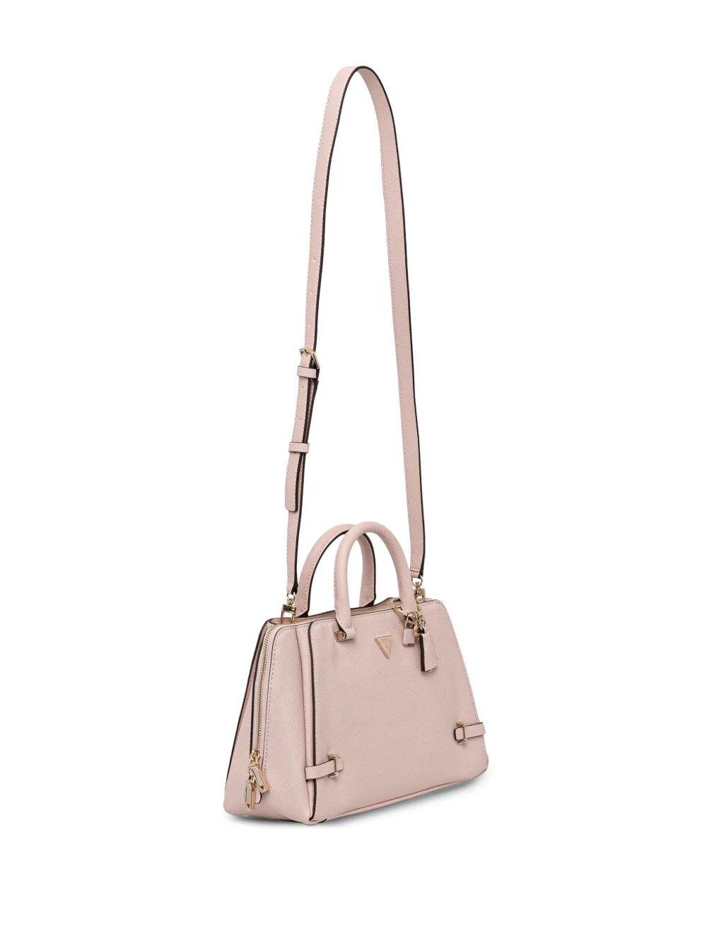 Guess Usa Top Handle Charm Satchel In Pink