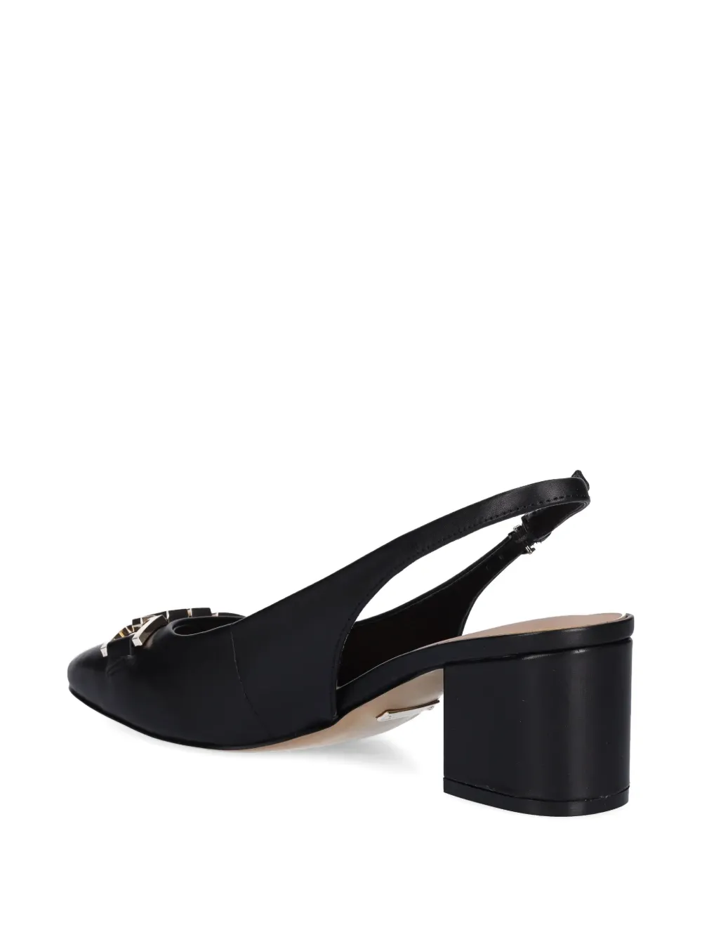Guess Usa Buckle Block-heel Pumps In Black