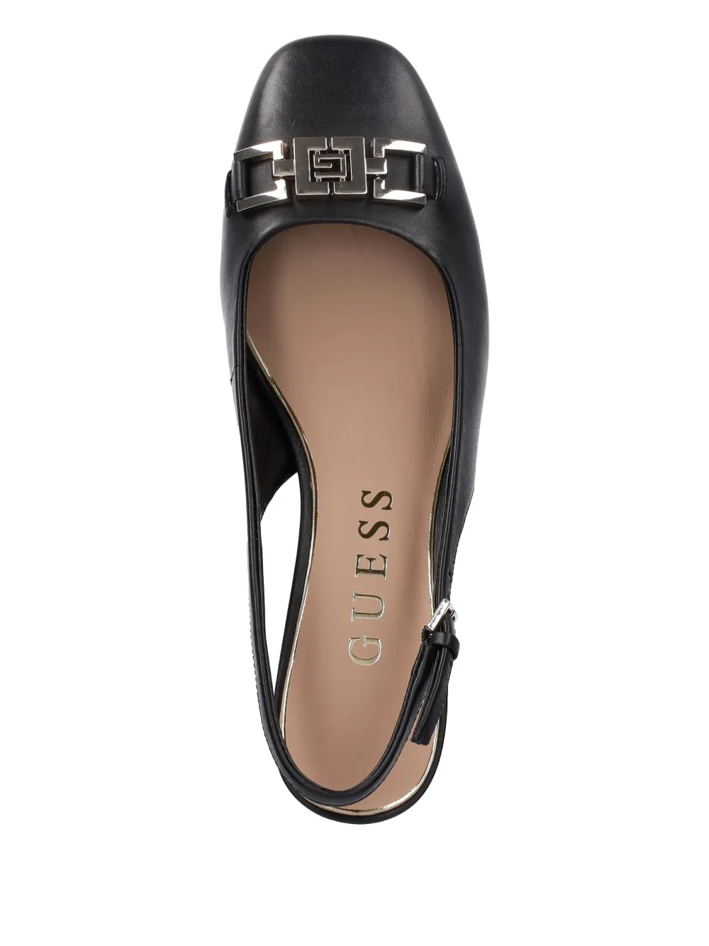 Guess Usa Buckle Block-heel Pumps In Black