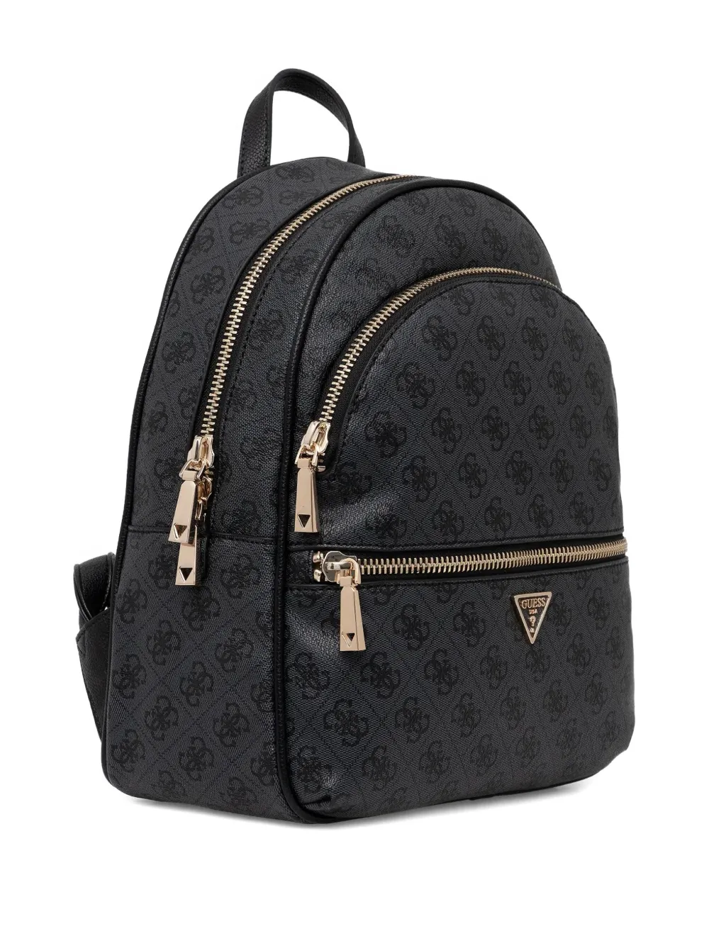 GUESS USA logo-pattern backpack - Zwart