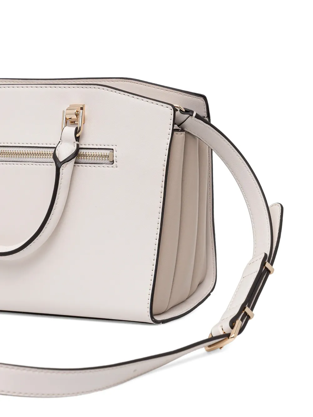 Guess Usa Queensland Padlock-detail Charm Tote Bag In White
