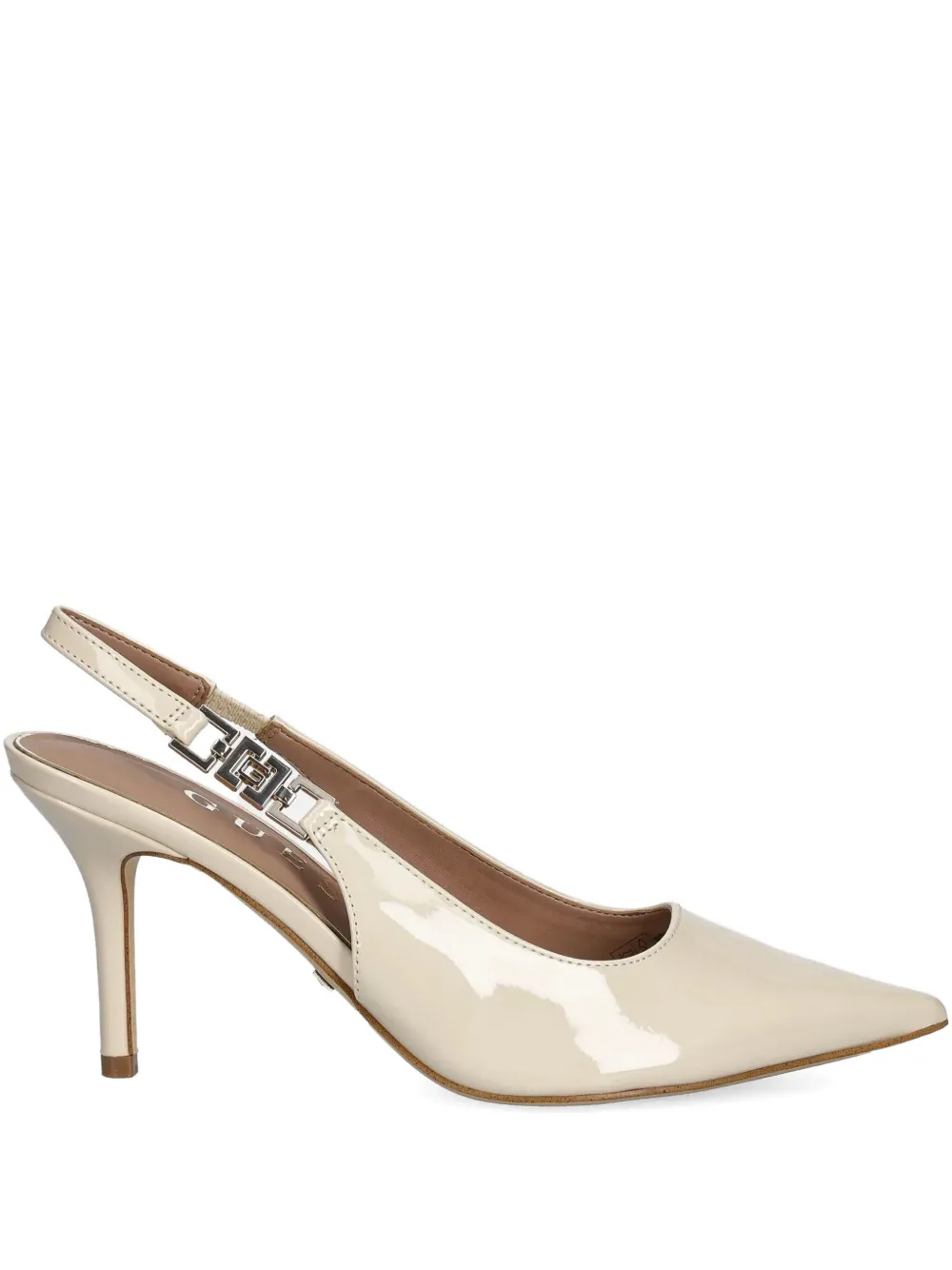 Guess Usa 85mm Nassha Slingback Pointed-toe Pumps In Black