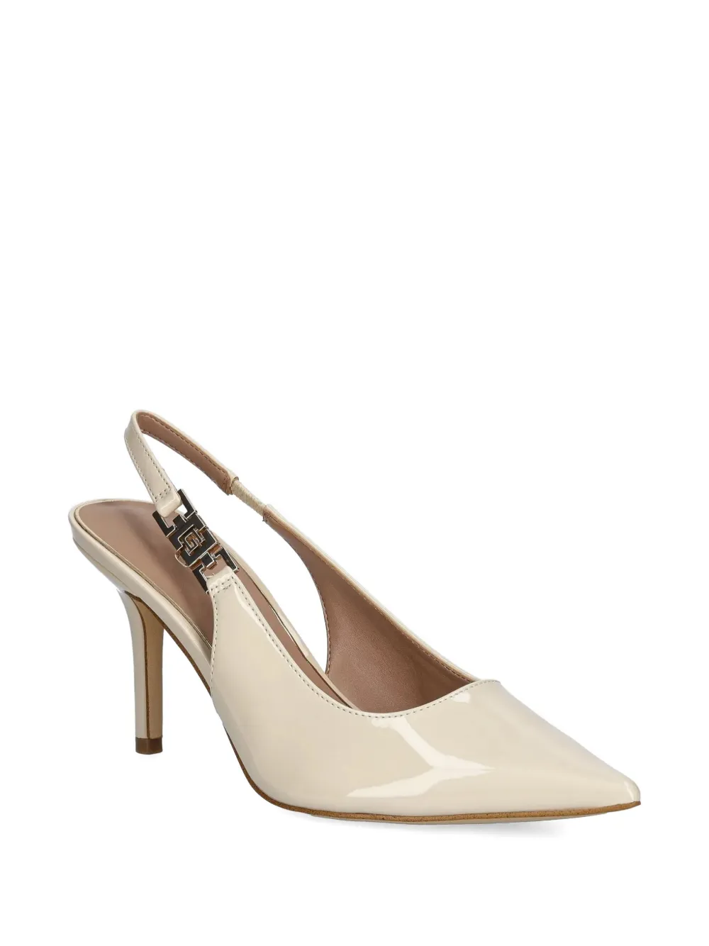 Guess Usa 85mm Nassha Slingback Pointed-toe Pumps In Black