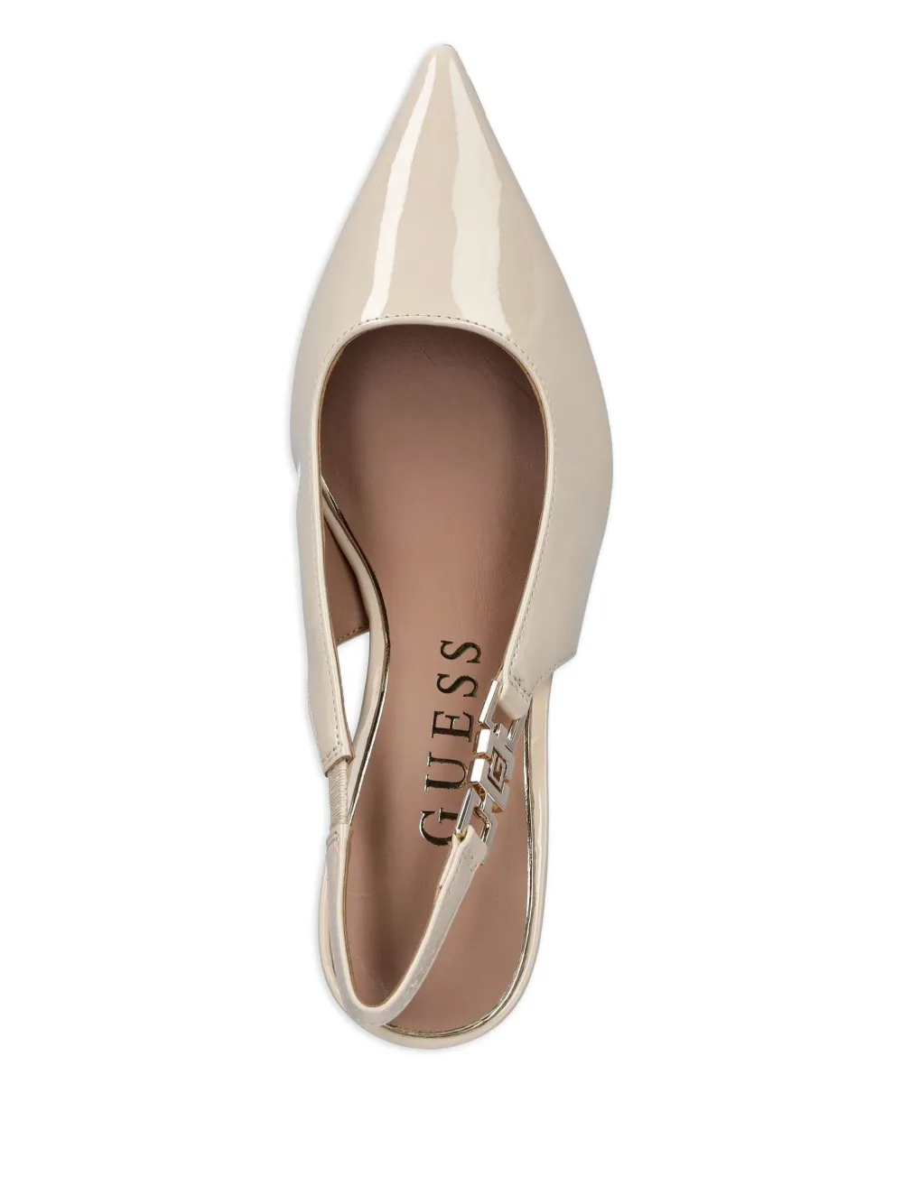 Guess Usa 85mm Nassha Slingback Pointed-toe Pumps In Black