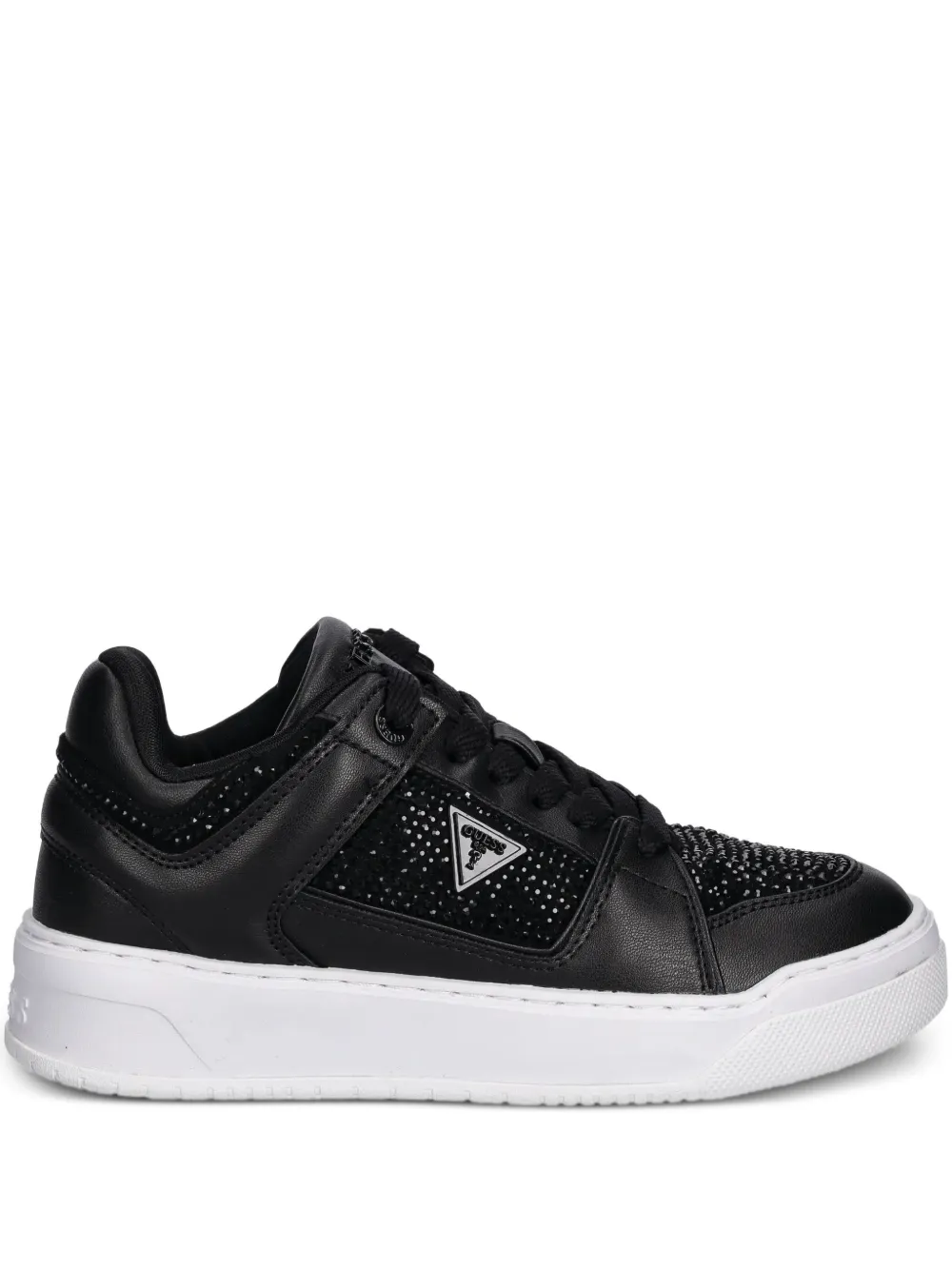 GUESS USA crystal-embellished trainers Black