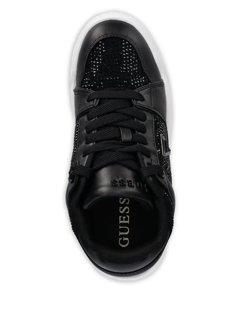 GUESS USA crystal-embellished trainers Black