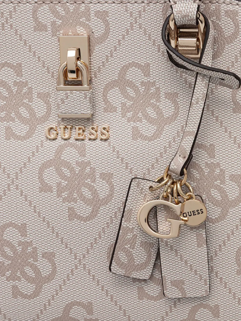 Guess Usa Queensland 4g Tote Bag In Neutral