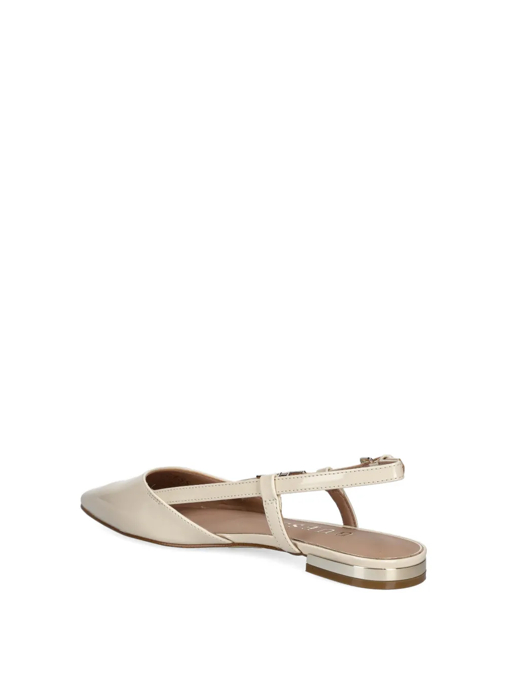 Guess Usa Buckle Strap Ballet Flats In Neutral