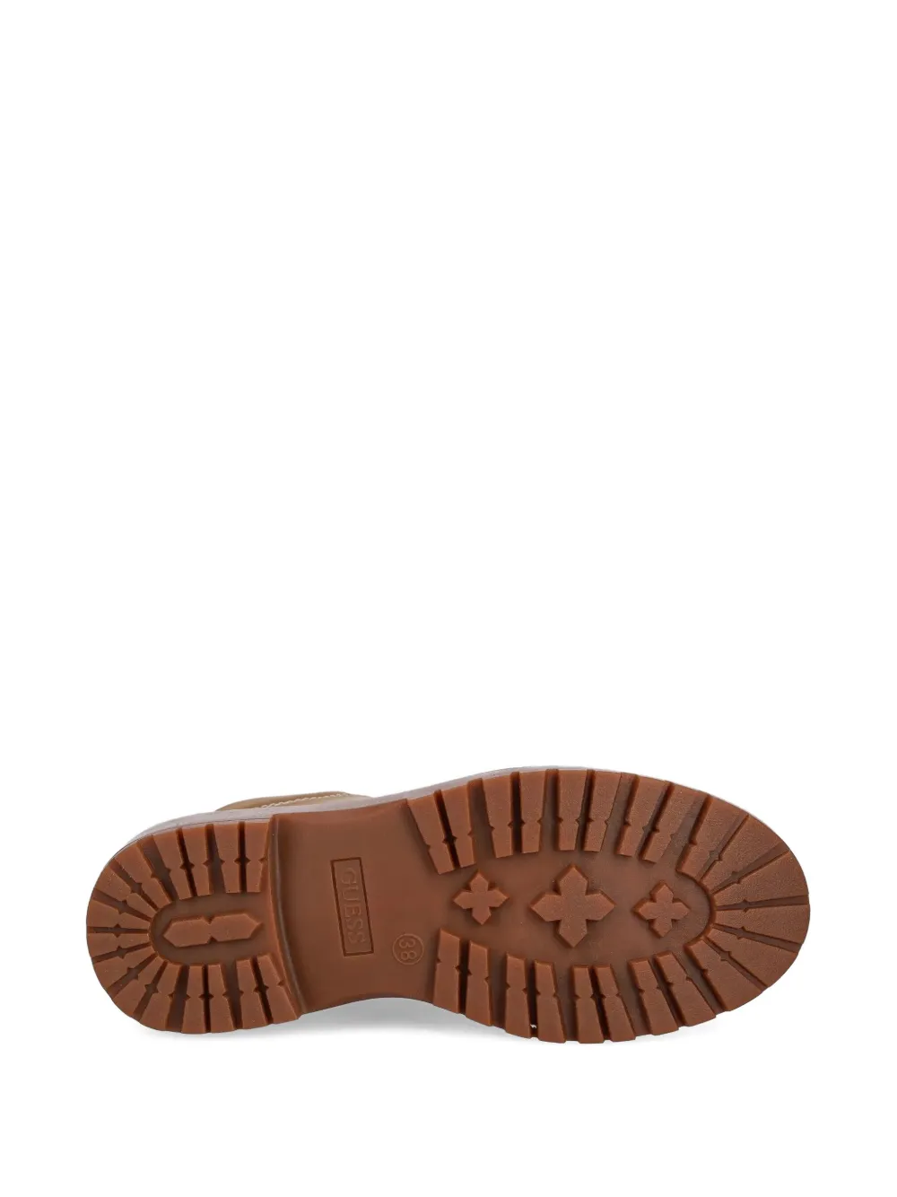 GUESS USA logo-plaque lace-up boots Brown